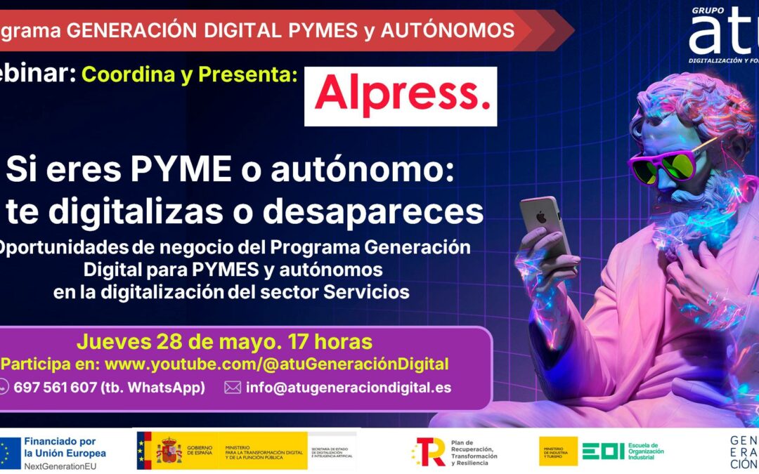 🎯 Jueves 28 de mayo de 17 a 18 horas 🕛: Webinar sector SERVICIOS